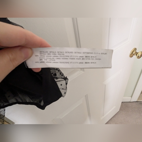 Zara black sleeveless lace top (NWT, size:M) - Picture 5 of 6